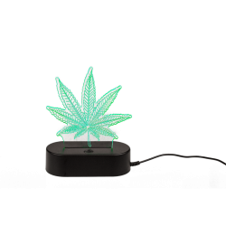 Lámpara 3D Hoja Cannabis